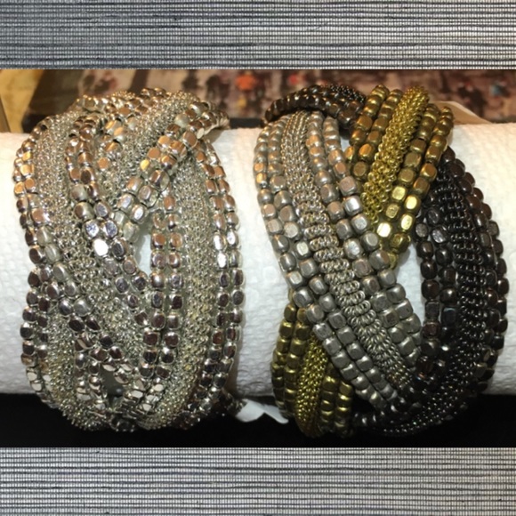 Elegant Couture Kashmiri Braided Steel Cuff Bangle - Picture 3 of 7
